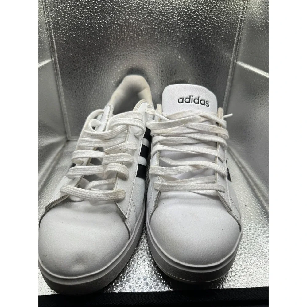 Adidas Grand Court Base 2.0 Mens Shoes White Black GW9214 Size 11